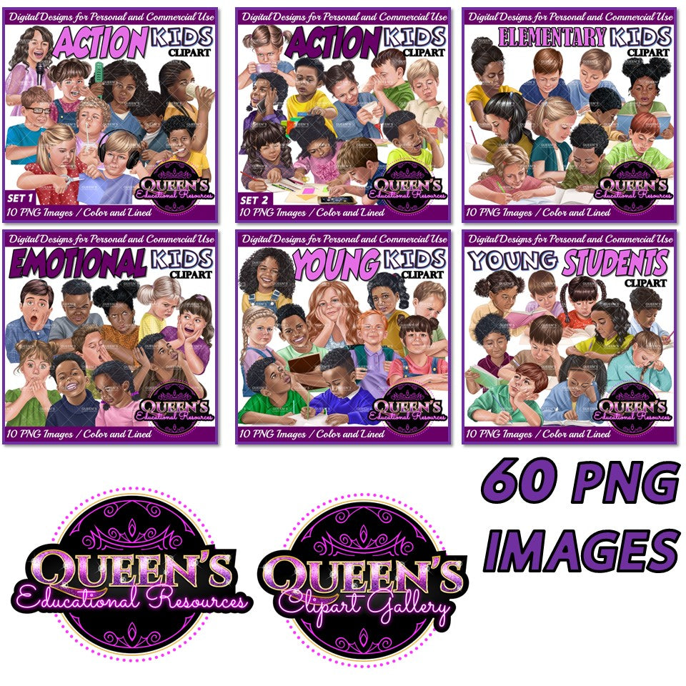 Young students reading and writing, Elementary students, Primary grades students, Kids, Kiddos,  Student clipart, Children clipart, Young kids clipart, Back to School, young girl clipart, young boy clipart, Students reading
