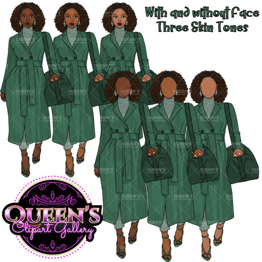 African American woman, Afro girl clipart, Fashion clipart, Black woman clipart, Black girl magic, Fashion girl clipart, Girl boss clipart