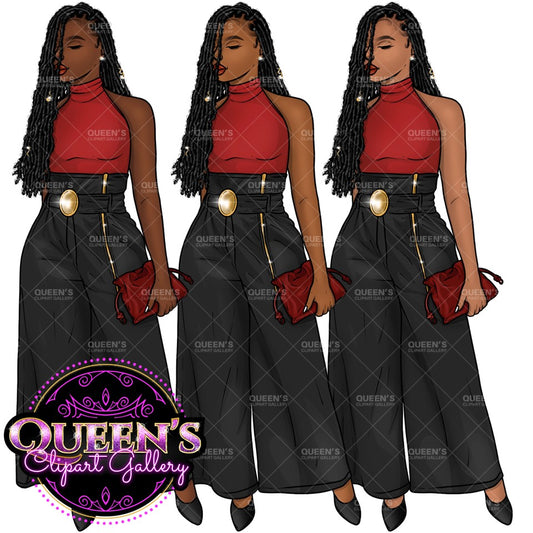 Black girl clipart, Afro girl clipart, Black woman clipart, Black girl magic, Fashion girl clipart, Girl boss clipart African American Woman