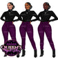 Curvy Denim Girls, Jeans Girl Clipart, Curvy girl clipart, Afro Woman clipart, Black girl magic, Girl boss clipart, African American woman
