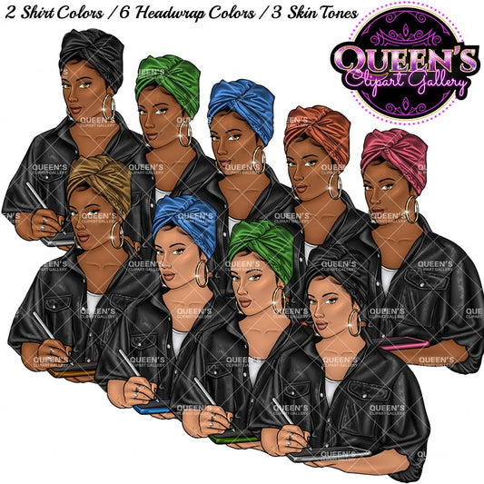 Artist clipart, Technology clipart, Afro girl clipart, Woman on iPad clipart, Black woman clipart, Black girl magic, Fashion girl, Black girl