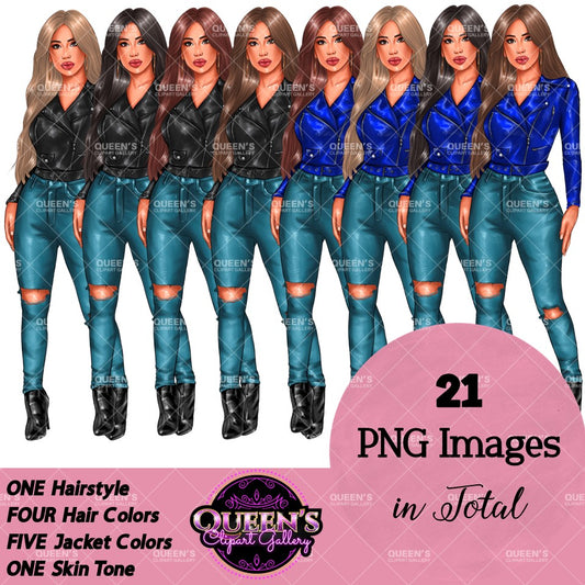 Curvy Denim Girl, Jeans Girl Clipart, Curvy girl, Woman clipart, Fashion girl clipart, Girl boss clipart, Fashion woman, Fashion illustration