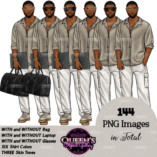 Man clipart, Handsome man clipart, Boyfriend clipart, Casual man clipart, Male clipart, African American man clipart, Black man clipart