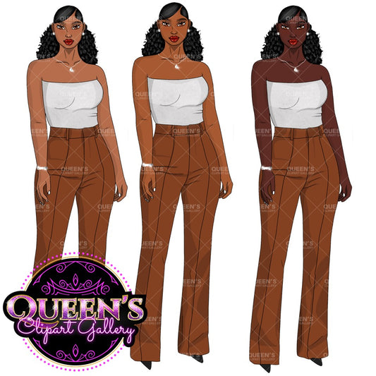 African American woman, Afro girl clipart, Fashion clipart, Black woman clipart, Black girl magic, Fashion girl clipart, Girl boss clipart