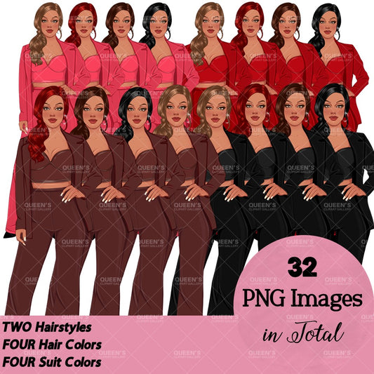 Lady boss, White woman clipart, illustration girl clipart, Girl clipart, fashion clipart, Fashion girl clipart, Girl boss clipart, White girl png, Fashion illustration clipart, Curvy girl, Woman in suit, Business woman