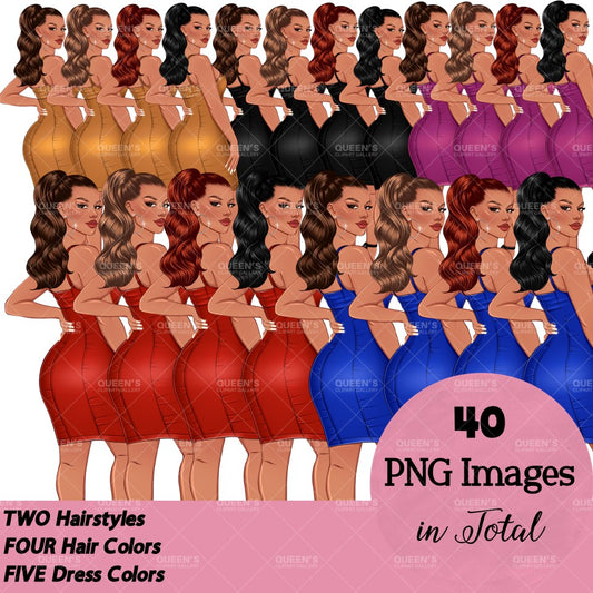 Summer girl clipart, Curvy girl, Jeans girl clipart, Girl in shorts, Woman clipart, Fashion girl clipart, Girl boss, Fashion woman