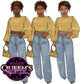 Curvy Denim Girl, Jeans Girl Clipart, Denim Jeans Clipart, Afro Woman clipart, Black girl magic Fashion girl clipart, African American woman