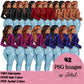 Curvy Denim Girl Jeans Girl Clipart
