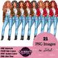 Curvy Denim Girl, Jeans Girl Clipart, Curvy girl, Woman clipart, Fashion girl clipart, Girl boss clipart, Fashion woman, Fashion illustration