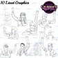 Raising Hands Clipart, Hands Raised Clipart, Teenagers Raising Hands, Teenagers Clipart, Teens, Students Clipart, Back to School Clipart