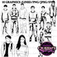 Teenagers clipart, High school students, Older teens, Male Teen Clipart, Female Teen Clipart, Students, Back to School, Teen clipart
