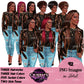 Denim girl clipart, Curvy girl clipart, Fashion girl clipart, Jeans Girl Clipart, African American clipart, Afro girl, Black girl magic