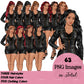 Women in leather clothes, Black girl magic, African American woman, Girl boss, Lady boss, Woman clipart png, Fashion girl clipart, Fashion illustration clipart, Curvy girl clipart