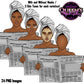 Spa day clipart, Relax at home, Fashion girl clipart, Cozy Clipart, Mindfulness clipart, African American clipart, Cozy girl clipart Calming