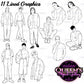Gender Neutral Teenagers Clipart, Gender Neutral, LGTtbq Teenagers, LGTBQ Clipart, Rainbow Flag PNG, Pride Month Clipart, Gay Pride, Teens