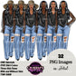 Denim girl clipart, Black girl magic, Fashion girl clipart, African American woman, Afro girl clipart, Girl boss, Fashion illustration, Boss lady