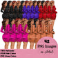 Back View Red Dress African Woman Clipart