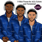 Man clipart, Handsome man clipart, Boyfriend clipart, Casual man clipart, Man with Headphones African American man clipart, Black man