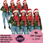 Christmas Girl Clipart, Woman in Santa Hat Clipart, Fashion Girl Clipart, Denim Jeans Girl Clipart, Winter Clipart, Girl Boss Clipart, Curvy