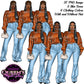 Denim girl clipart, Black girl magic, Fashion girl clipart, Black girl magic, African American woman, Afro girl clipart, Jeans girl clipart