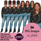 Denim girl clipart, Fashion girl clipart, Jeans girl clipart, Fashion illustration, Curvy girl clipart, Afro girl, African American woman