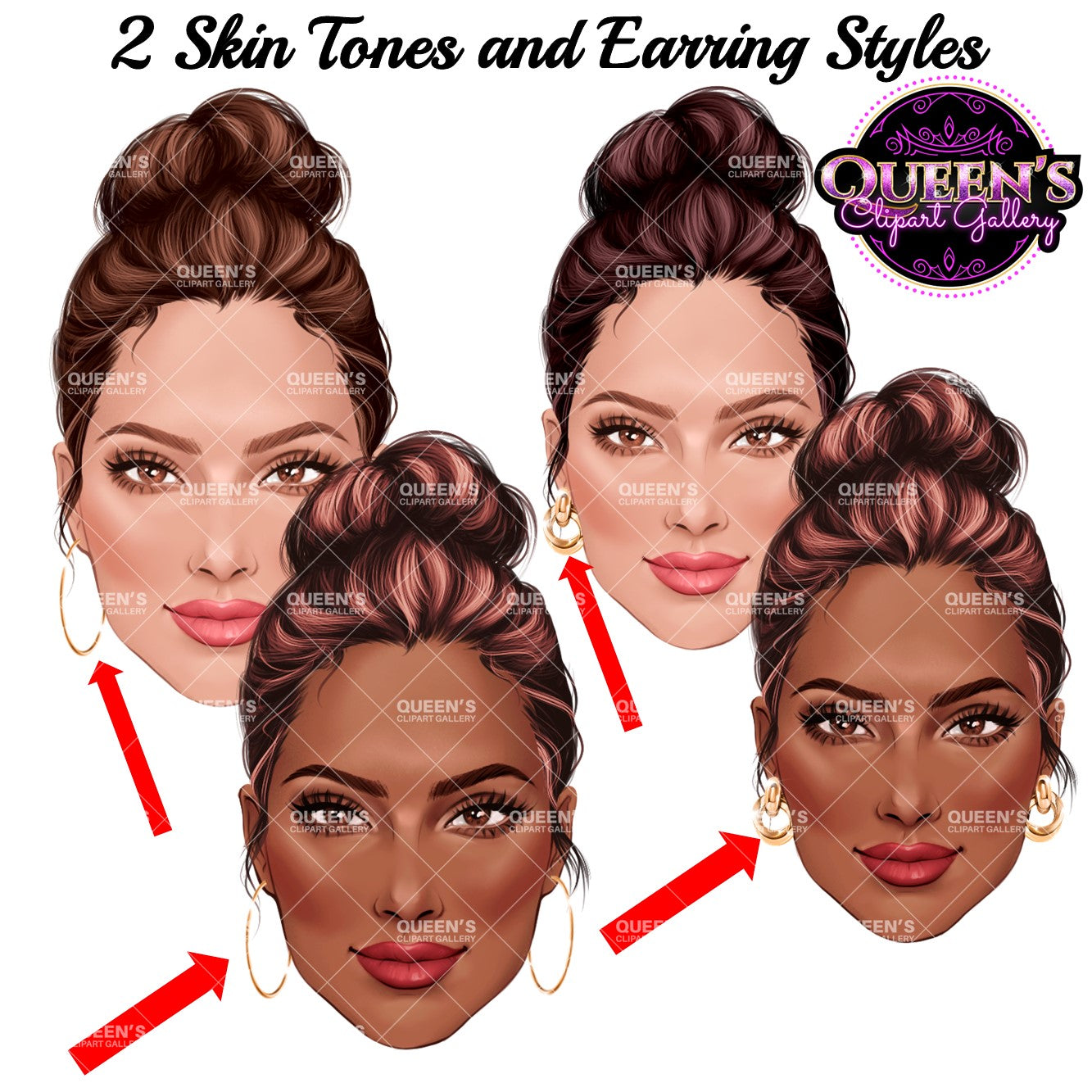 Woman face clipart, Hairstyles clipart, Face clipart, Face chart, Beauty clipart, Fashion clipart, Fashion girl clipart, Fashion PNG, Face