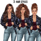 Denim jeans girl, Fashion girl clipart, Woman in leather Jacket, Afro girl clipart,  Curvy girl, Fashion illustration, Curvy denim girl