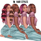 Jeans girl clipart, Denim jeans, Girl in jeans, Girl boss, Fashion girl clipart, Fashion illustration, Curvy girl clipart, Afro girl clipart