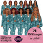 Denim Jeans Girl Clipart, Fashion Girl Clipart, Jeans Girl Clipart, Girl Boss Clipart, African American Woman in Jeans, Jeans Jacket Clipart, Boss Babe