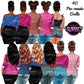 Backs turned clipart, Woman's back clipart, Customizable clipart, Afro girl clipart, Fashion girl clipart, Fashion illustration clipart