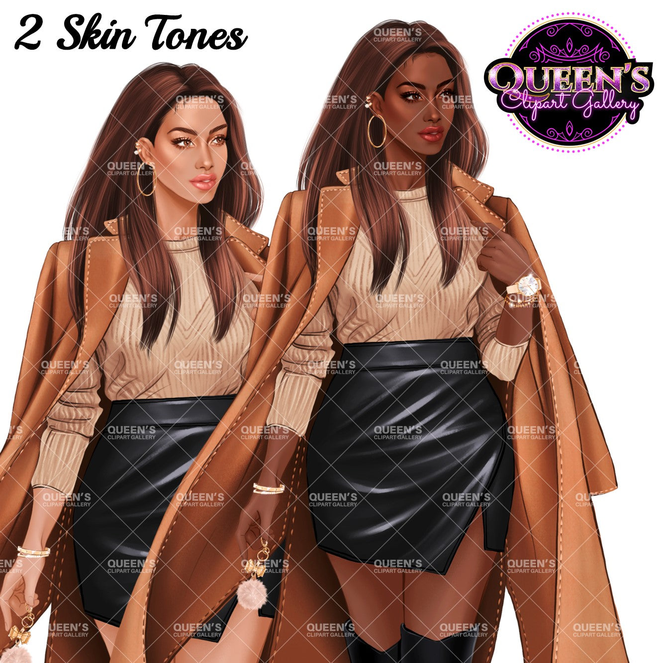 Woman in coat clipart, Fall clipart, Fashion girl clipart, Fashion illustration, Lady boss clipart, Girl boss clipart, Woman clipart, Curvy girl