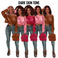 Denim girl clipart, Denim jeans girl, Fashion clipart, Fashion girl clipart, Curvy girl clipart, Afro clipart, Woman holding purse clipart