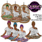 Meditation, Meditate, Relax at home, Fashion girl clipart, Cozy Clipart, Mindfulness clipart, African American clipart, Yoga girl clipart