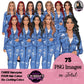 Denim Jeans Girl Clipart, Fashion Girl Clipart, Jeans Girl Clipart,  Girl Boss Clipart, Woman in Jeans, Jeans Jacket Clipart, Boss Babe