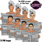 Spa day clipart, Relax at home, Fashion girl clipart, Cozy Clipart, Mindfulness clipart, African American clipart, Cozy girl clipart Calming