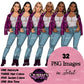 Curvy denim girl, Jeans girl clipart, Curvy girl, Fashion girl clipart, Girl boss clipart, Fashion woman, Woman in leather jacket, Curvy woman