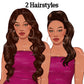 Fashion girl clipart, Boss lady, Girl boss, Fashion illustration clipart, Woman clipart png, Woman in bodysuit, Curvy woman, Natural hair