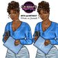 Denim girl clipart, Black girl magic, Fashion girl clipart, African American woman, Afro girl clipart, Girl boss, Fashion illustration, Boss lady