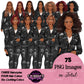 Denim Jeans Girl Clipart, Fashion Girl Clipart, Jeans Girl Clipart, Girl Boss Clipart, African American Woman in Jeans, Jeans Jacket Clipart, Boss Babe