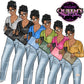 Denim girl clipart, Black girl magic, Fashion girl clipart, African American woman, Afro girl clipart, Girl boss, Fashion illustration, Boss lady