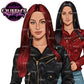 Curvy denim girl, Jeans girl clipart, Curvy girl, Fashion girl clipart, Girl boss clipart, Fashion woman, Woman in leather jacket, Curvy