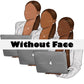 Afro Girl with Laptop Clipart