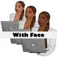 Afro Girl with Laptop Clipart