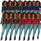 Curvy Denim Girls, Jeans Girl Clipart, Curvy girl clipart, Afro Woman clipart, Black girl magic, Girl boss clipart, African American woman