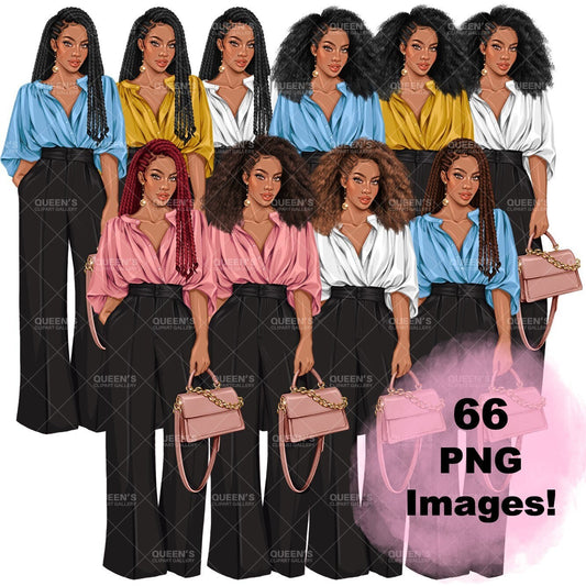 Black girl PNG, Afro girl clipart, Fashion girl clipart, Black woman clipart, Black girl magic, Curvy girl clipart, African American woman