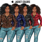 Curvy Denim Girls, Jeans Girl Clipart, Curvy girl clipart, Afro Woman clipart, Black girl magic, Girl boss clipart, African American woman