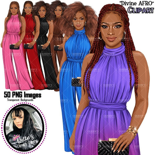 Black girl magic PNG, Afro girl clipart, Fashion girl clipart, Black woman clipart, Boss lady, Curvy girl clipart, African American woman