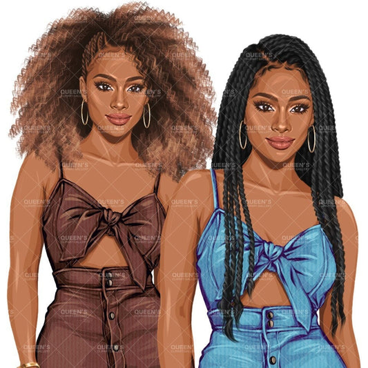 Summer fashion clipart, Fashion girl clipart, Fashion illustration clipart, Lady clipart, Black girl PNG, Fashion doll, Curvy woman, Afro girl, Black girl magic