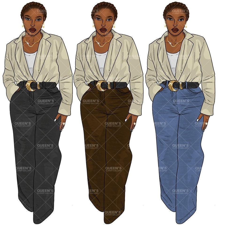 Black girl PNG, Afro girl clipart, Fashion girl clipart, Black woman clipart, Black girl magic, Curvy girl clipart,  African American woman