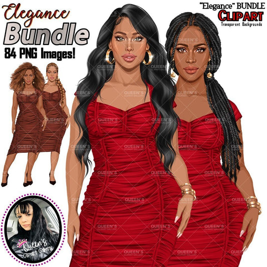 Elegant Woman - Woman in Black Curvy Girl Clipart